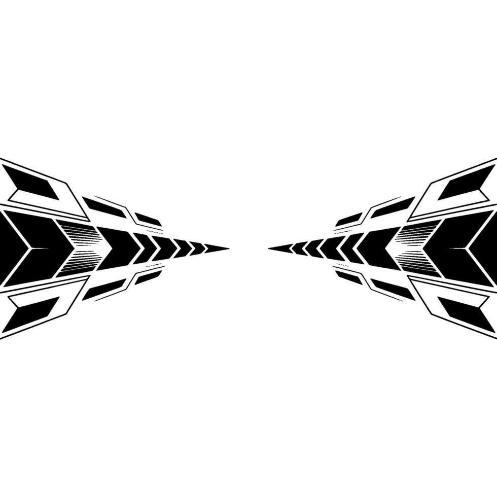 Abstract Black Geometric On White Background vector