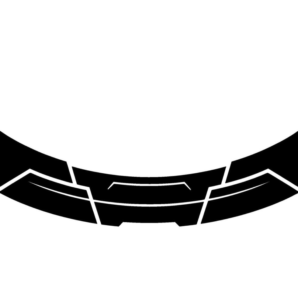 Abstract Tech Banner, Geometric Black And White, Copy Space vector