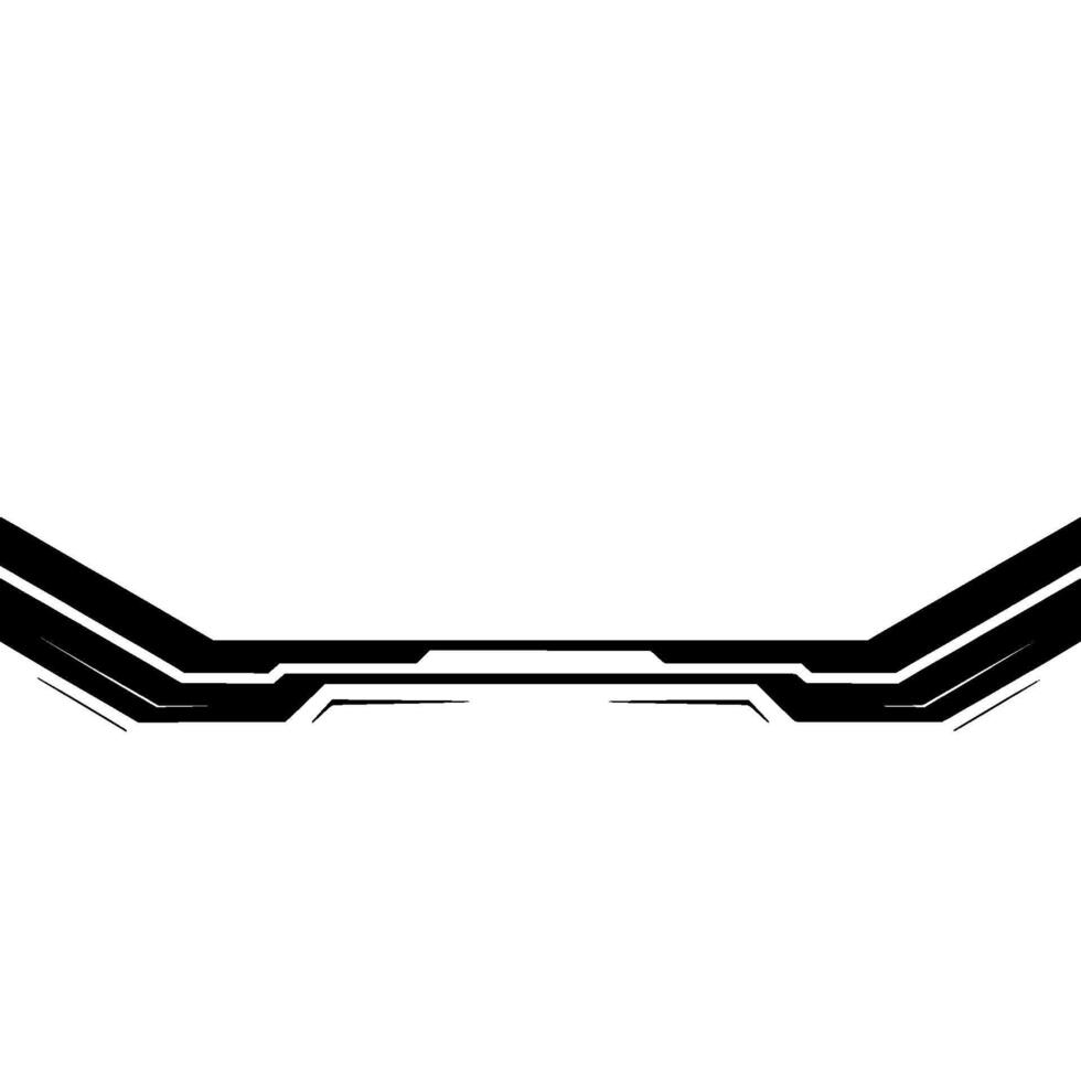 Abstract Black Geometric Line Art On White Background vector