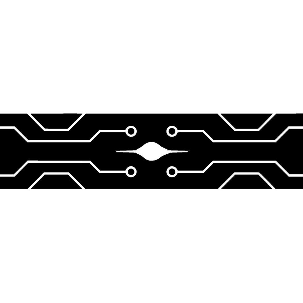 Abstract Circuit Board With Glowing Center In Monochrome vector