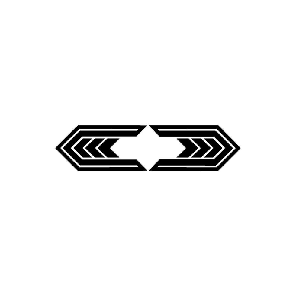 Abstract Geometric Arrow On White Background - Direction vector