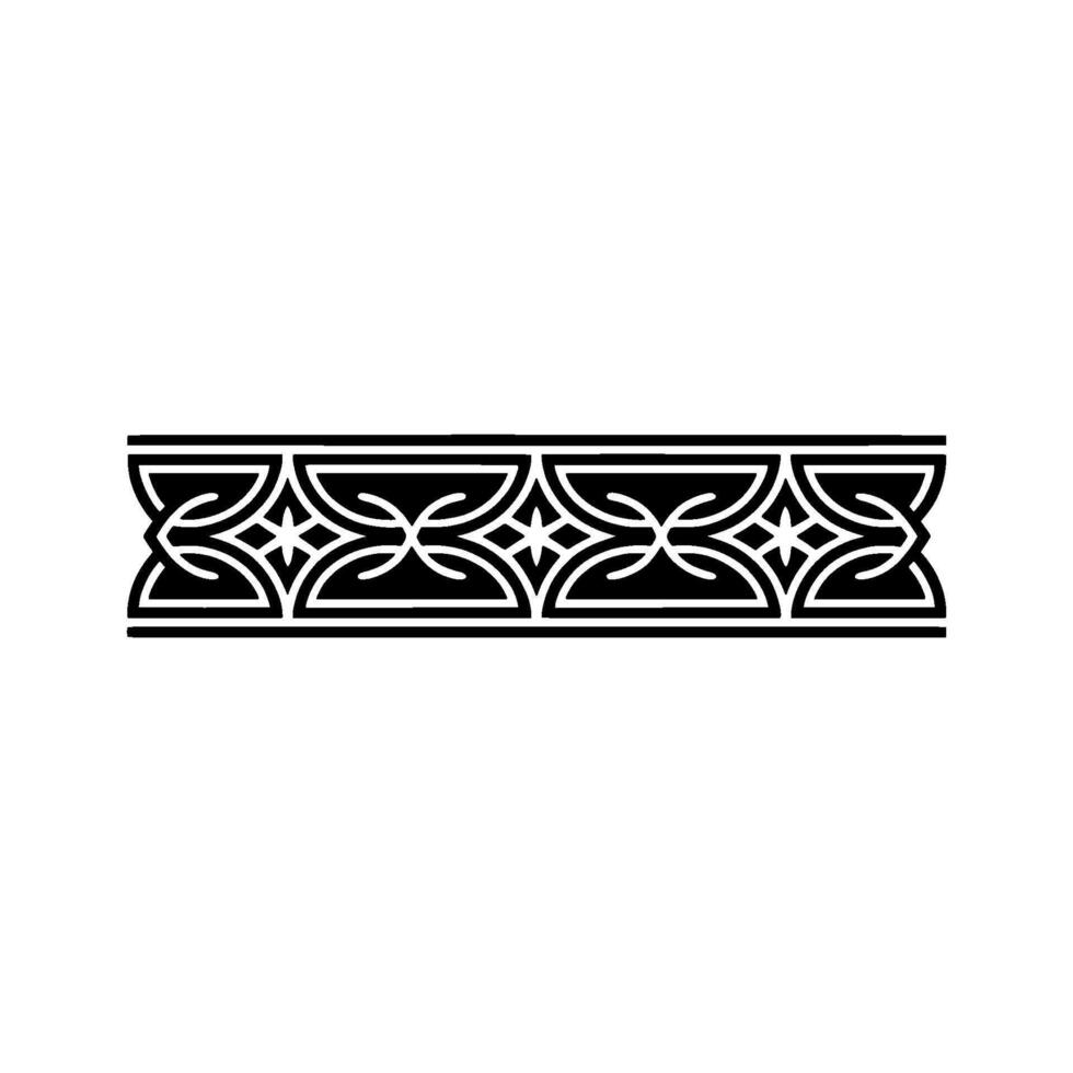 Elegant Black And White Geometric Border On Light Background vector