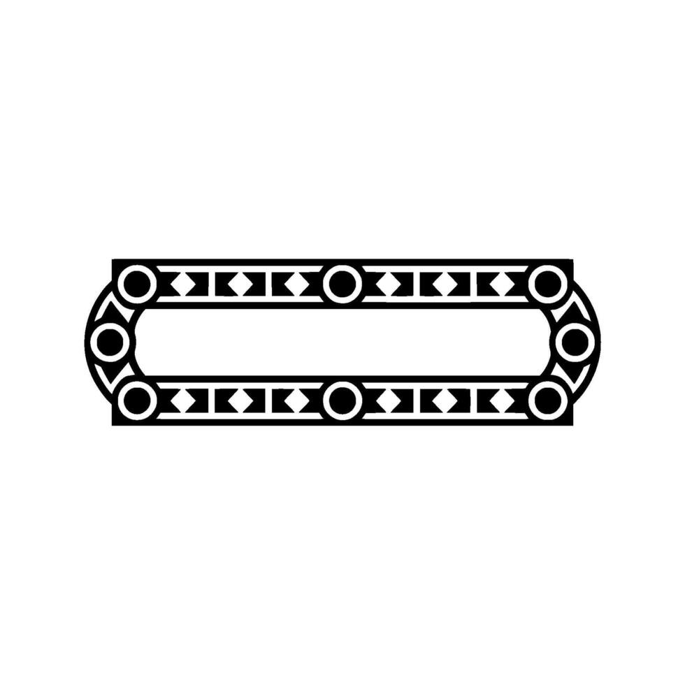 Geometric Art Deco Frame In Black And White On A Light Background vector