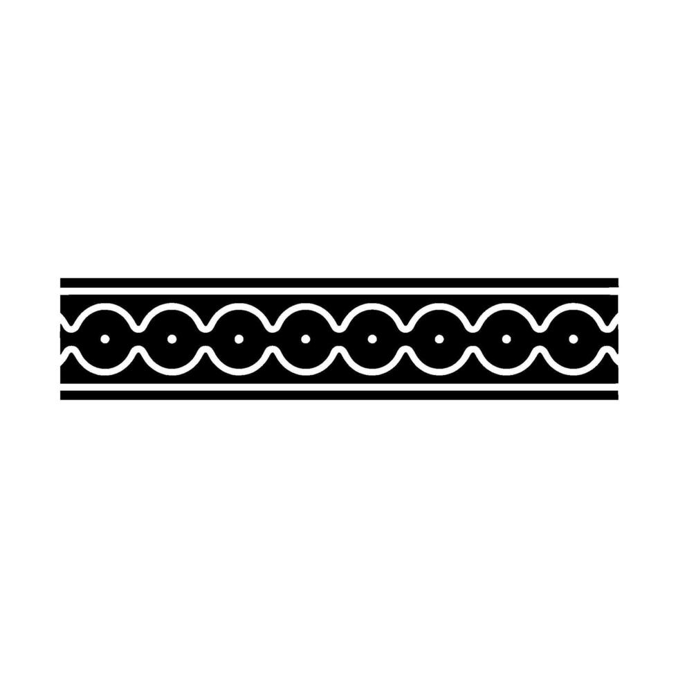 Minimalist Black And White Decorative Border Element - Ornament vector