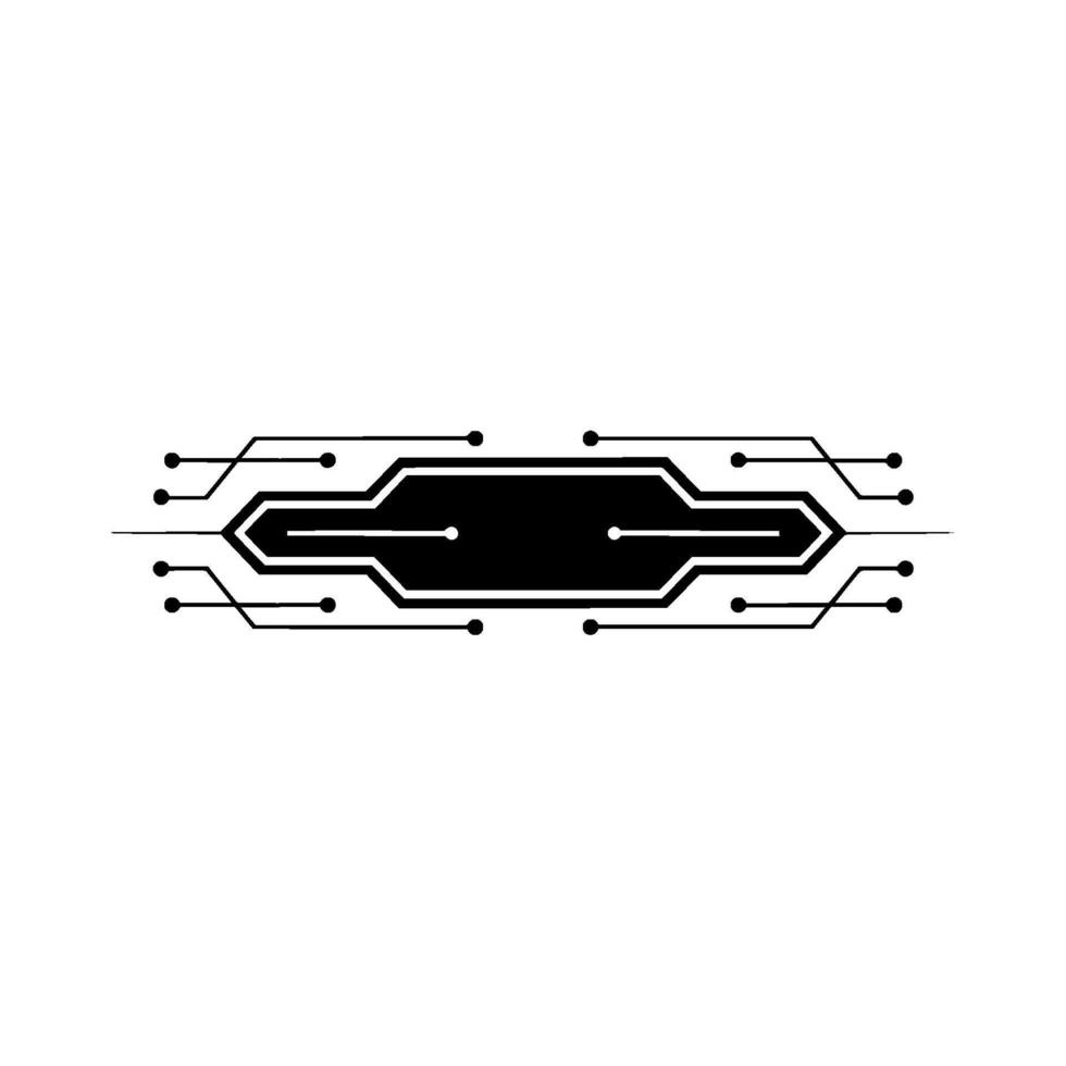 Minimalist Circuit Board Element On Light Gray Background - Circuit board vector