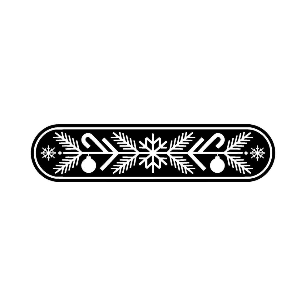 Minimalist Christmas Banner Ornament With Decorative Elements vector