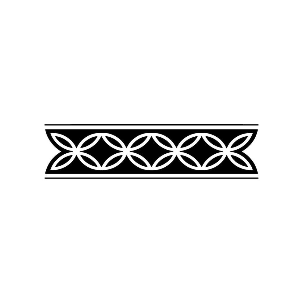 Geometric Border, Black And White, Decorative Element - Ornament vector