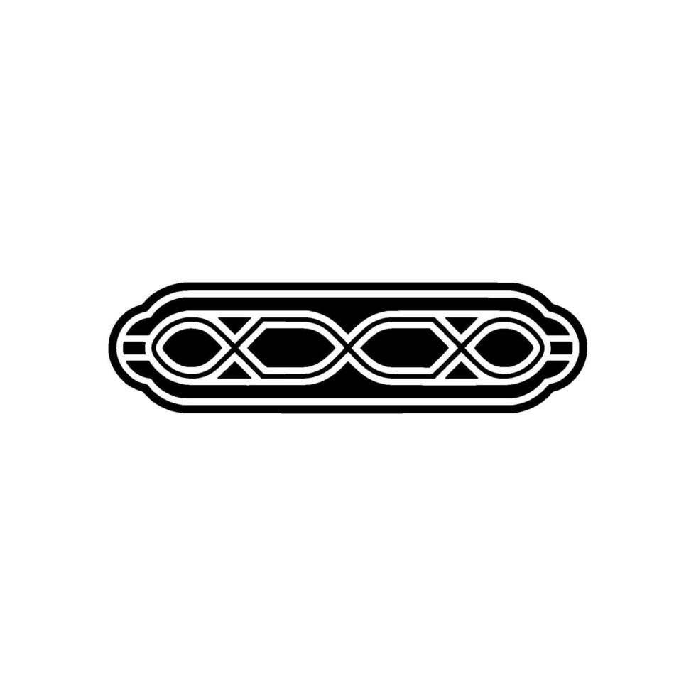Minimalist Geometric Black And White Decorative Border vector