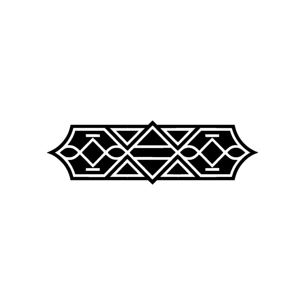 Geometric Art Deco Border, Minimalist Black And White vector