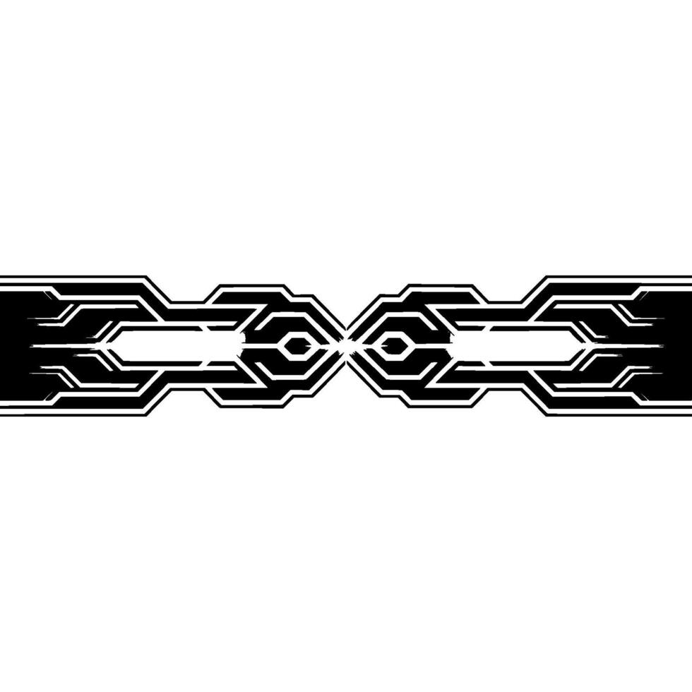Futuristic Tech Abstract Black Silver Circuitry On White vector