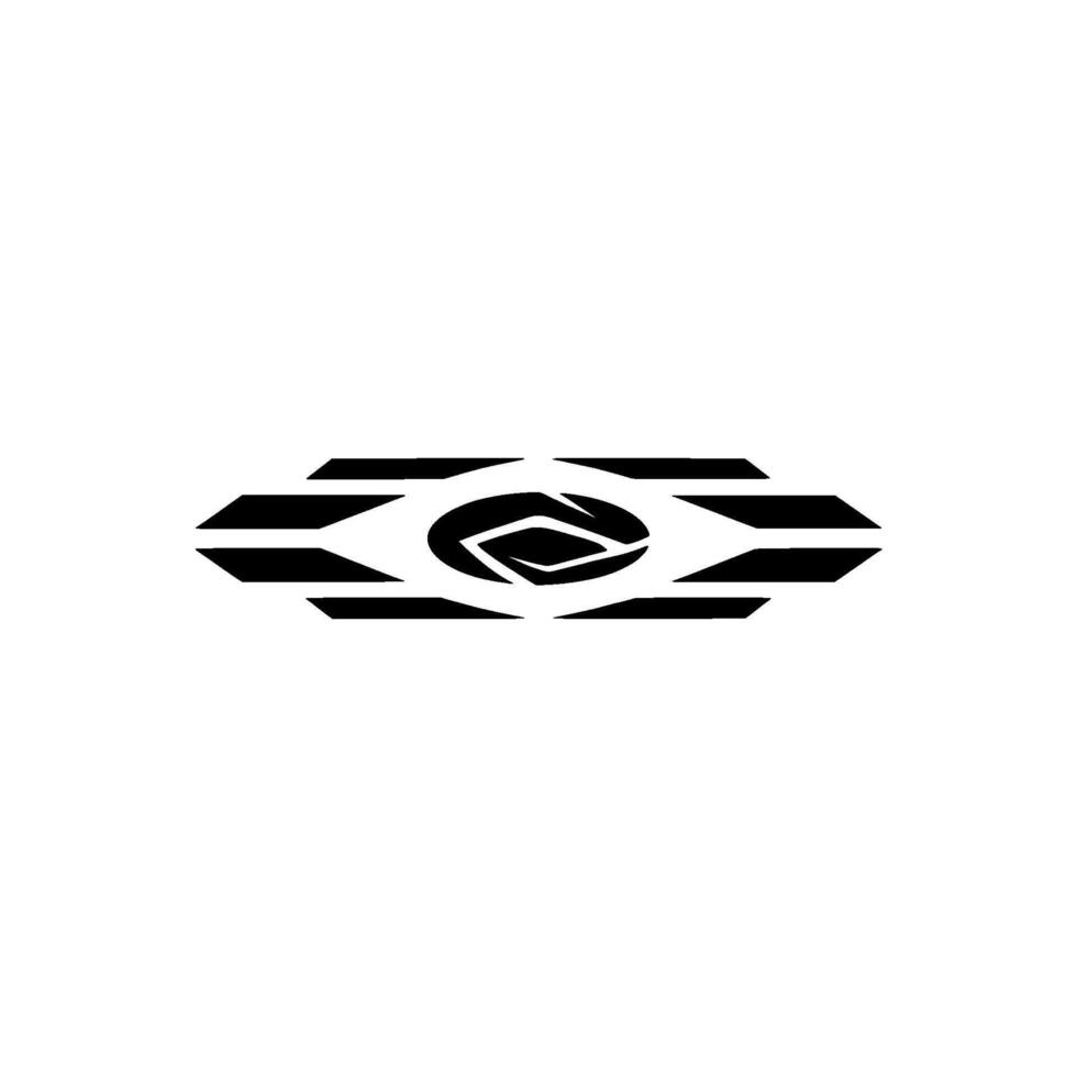 Abstract Eye In Black And White, Minimalist vector