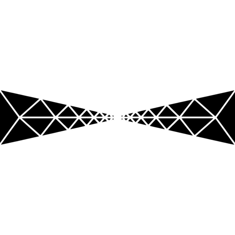 Abstract Tunnel Of Black Triangles, Geometric Perspective, Minimalist Art vector