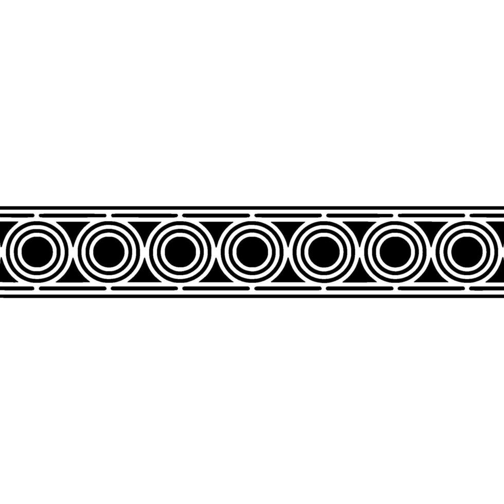 Geometric Black And White Circular Border, Minimalist vector