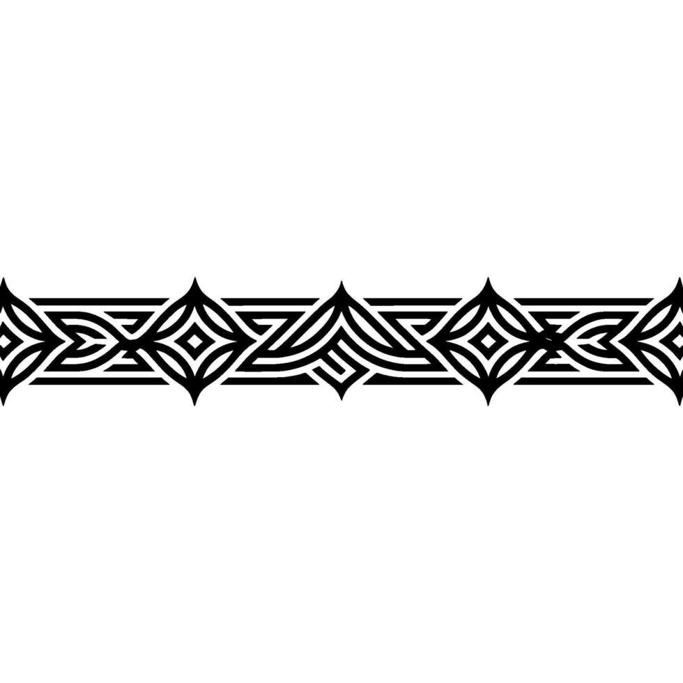 Geometric Border, Black And White, Minimalist, Repeating Pattern vector