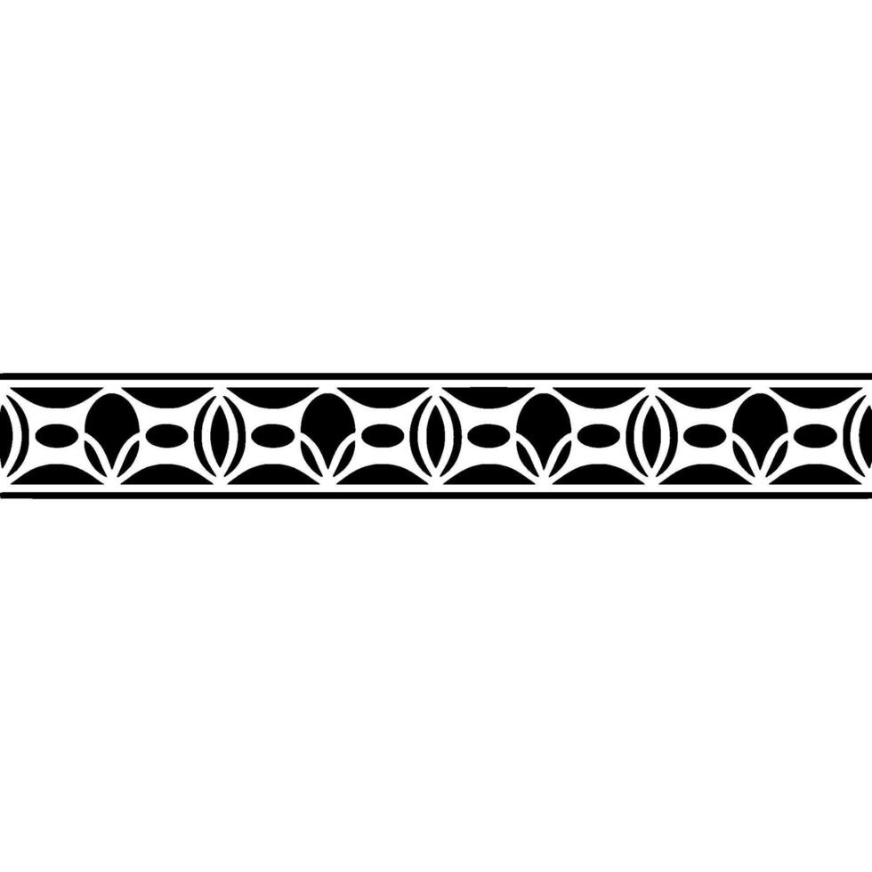Abstract Black And White Border Element, Geometric Pattern, Minimalist vector