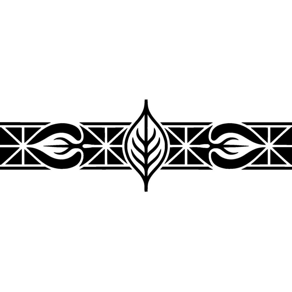 Elegant Minimalist Black And White Ornamental Border - Ornament vector