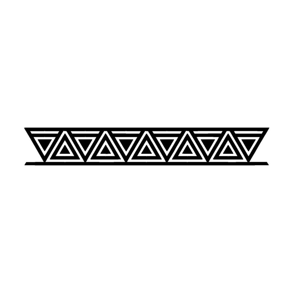 Minimalist Geometric Triangle Border Black And White vector