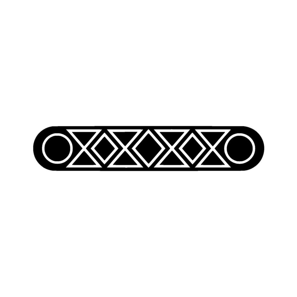 Geometric Black And White Ornament vector