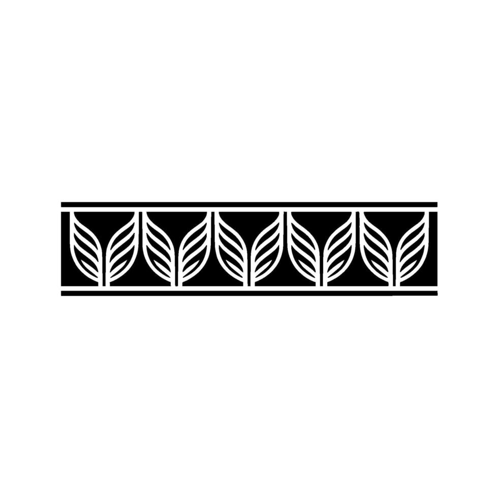 Elegant Leaf Border Illustration Minimalist Black And White vector