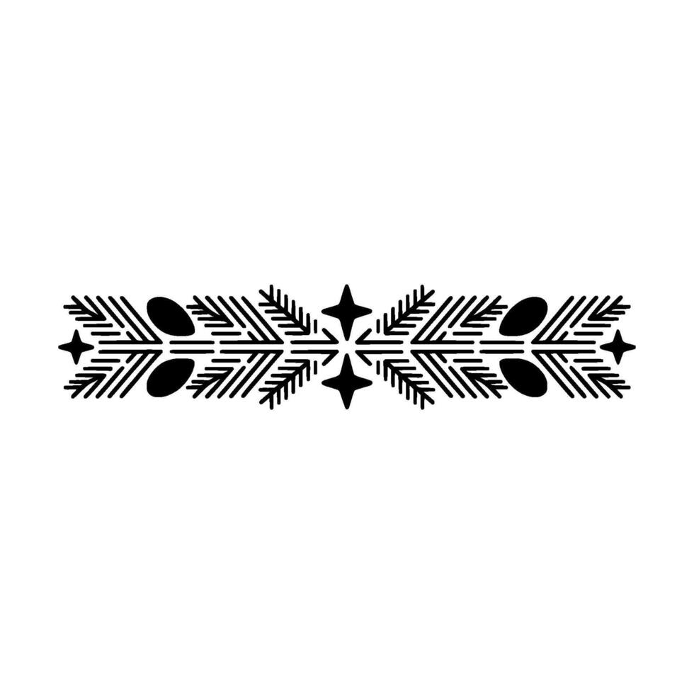 Minimalist Black Floral Border On Light Background vector