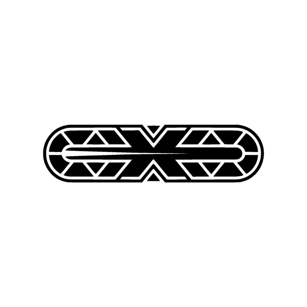 Geometric Abstract Black And White Element On White Background vector