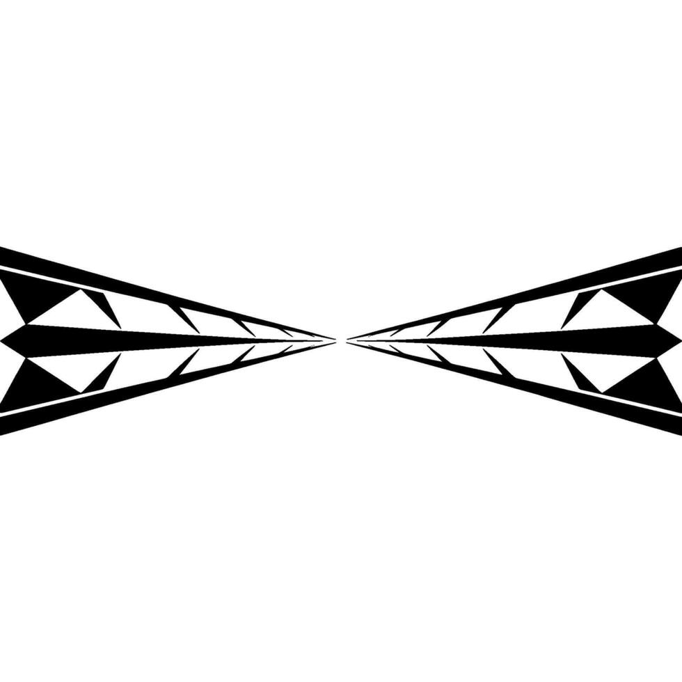 Minimalist Black Geometric, White Background, Perspective vector