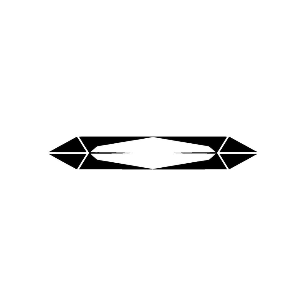 Geometric Black White Emblem, Minimalist, Template vector