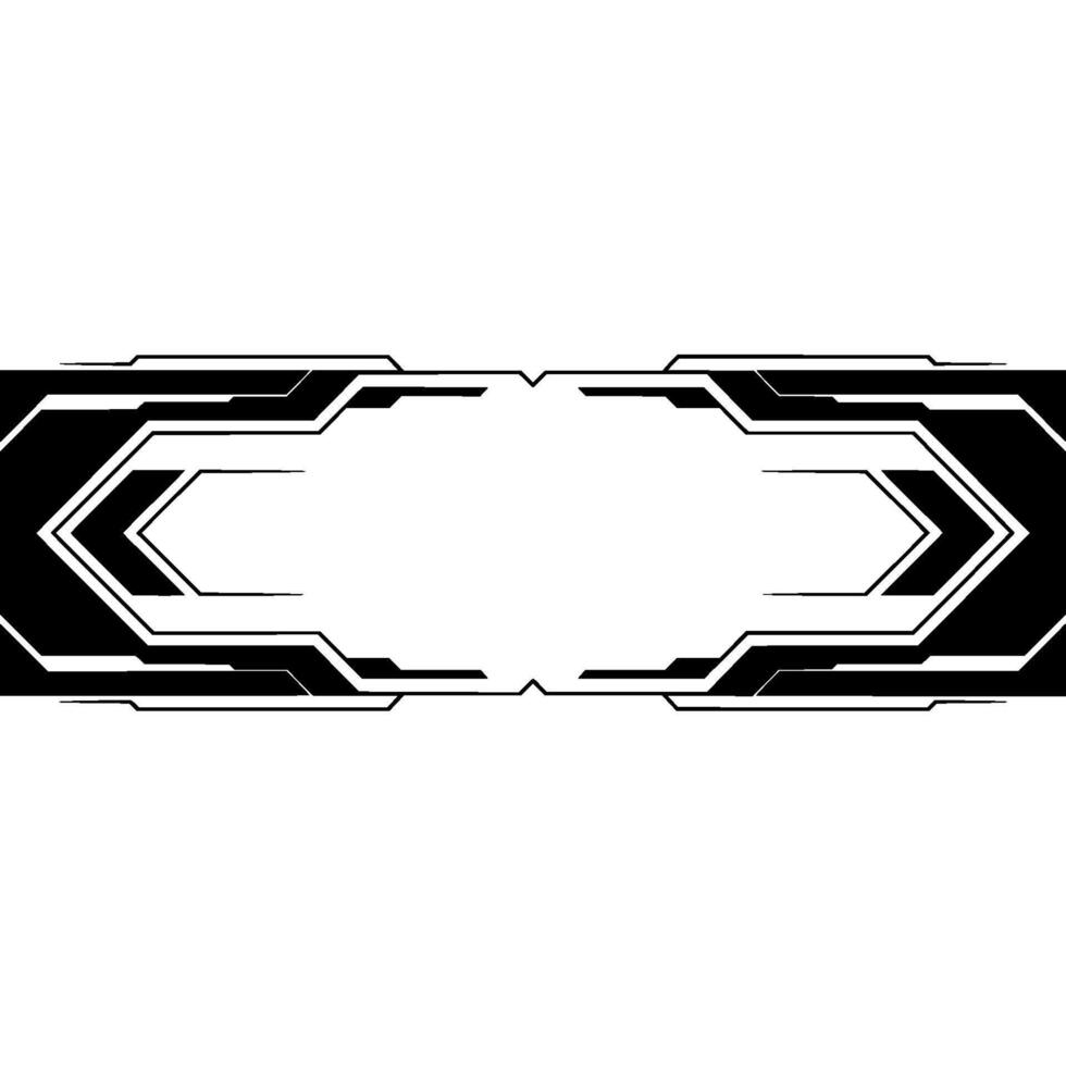 Futuristic Interface Element Black White vector