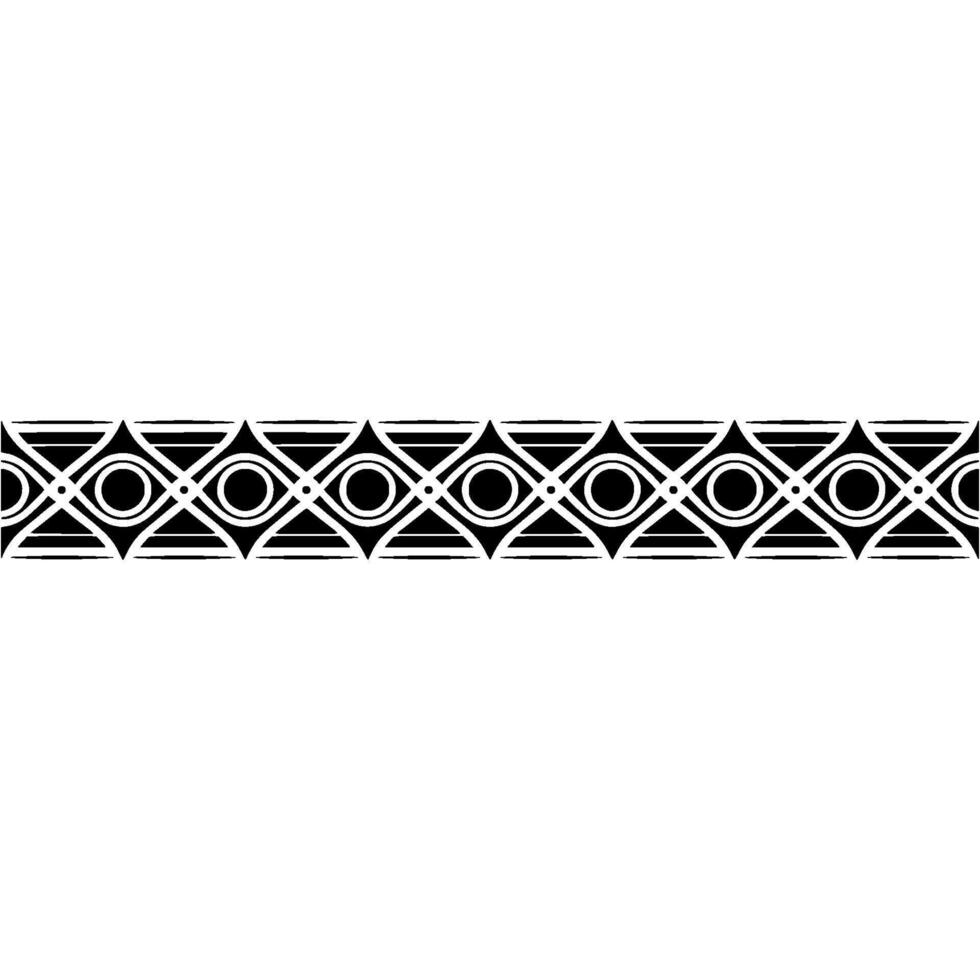 Geometric Pattern Border Modern Black White Element vector