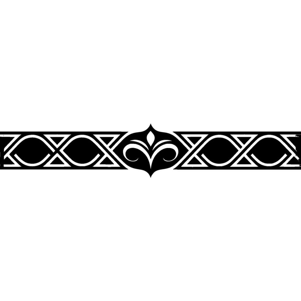 Elegant Black Border With Fleurdelis Motif vector