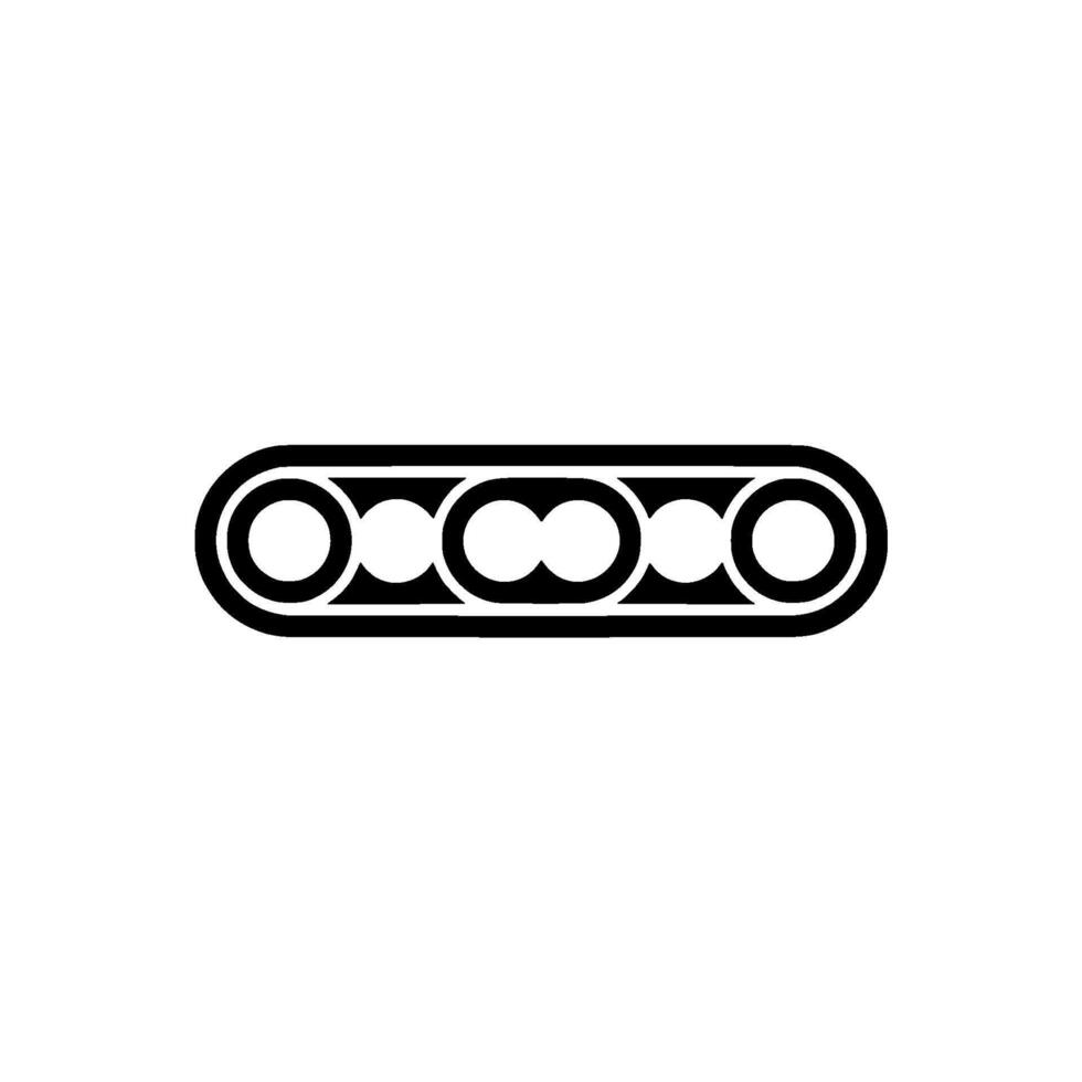 Abstract Geometric Chain Monochrome Element vector