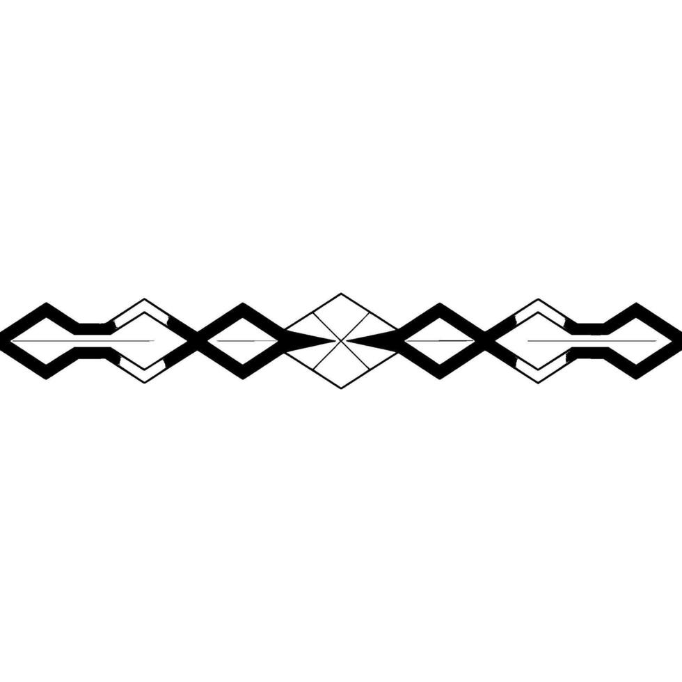 Geometric Abstract Border In Black White Modern Element vector