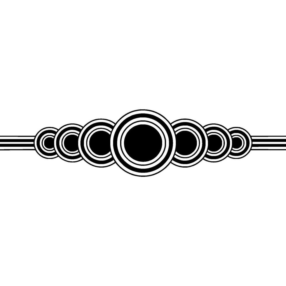 Retro Black And White Circle Pattern Minimalist vector