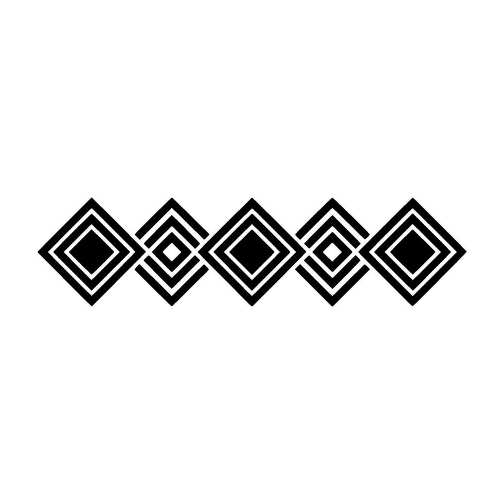 Geometric Diamond Pattern Minimalist Black White Element vector