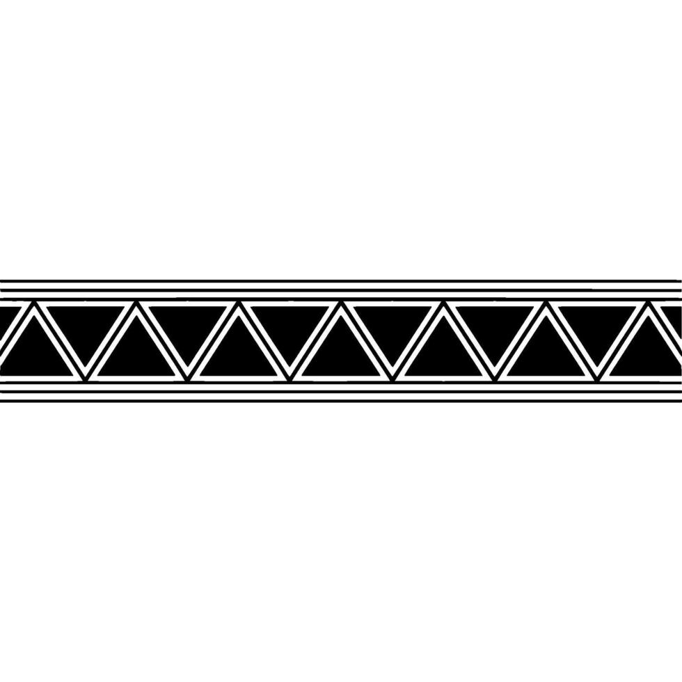 Geometric Black Triangle Border On White Background vector