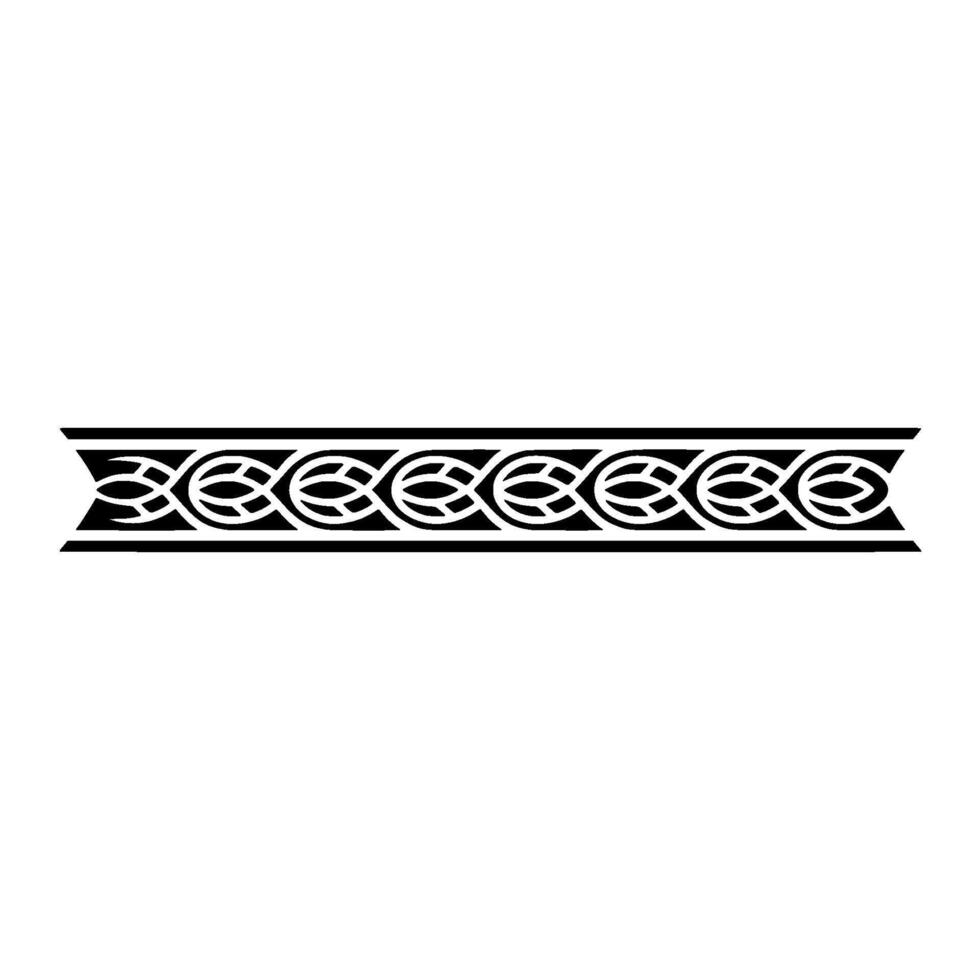 Ornamental Black Border With Celtic Knot Motif On White vector