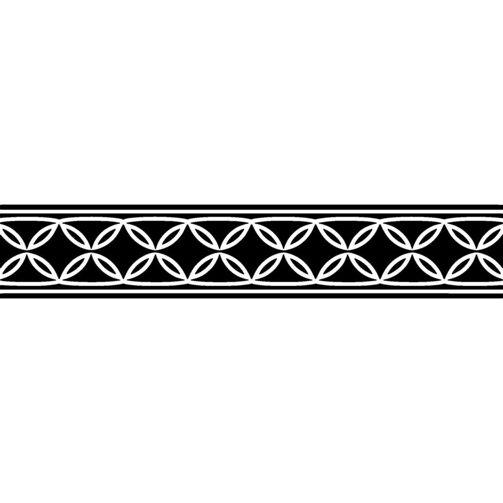 Geometric Border Black And White Circular Pattern On Gradient Background vector