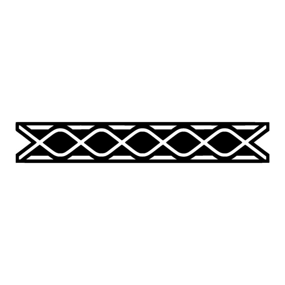 Abstract Geometric Divider In Black On White Background vector