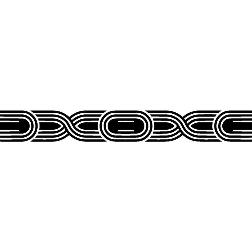 Abstract Geometric Black White Stripe Border vector