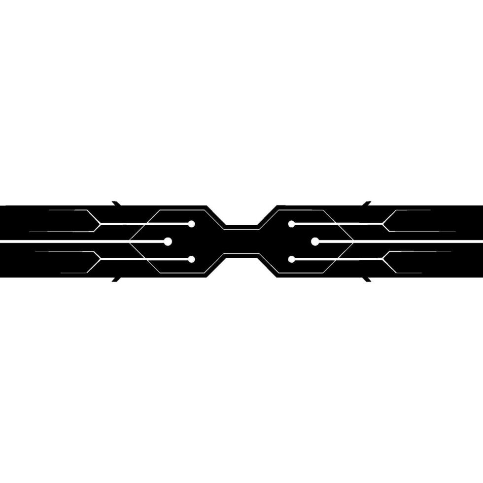 Tech Circuit Board Abstract, Minimalist Black White vector