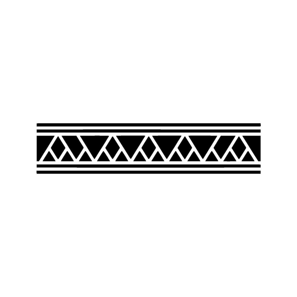 Geometric Border Black And White Decorative Element On Light Grey Background vector