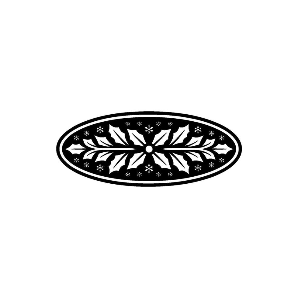 Minimalist Holiday Ornament In Black White - Christmas vector