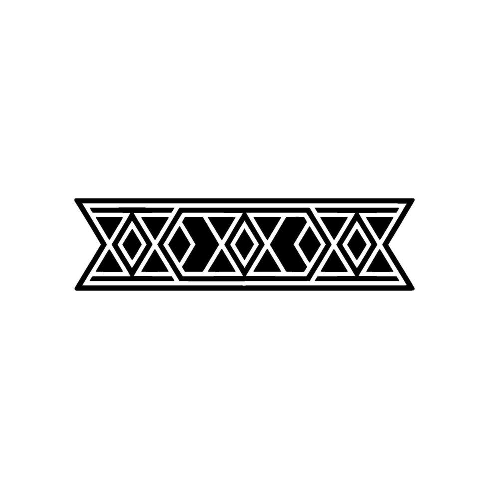 Geometric Border Element With Diamond Arrow Designs vector