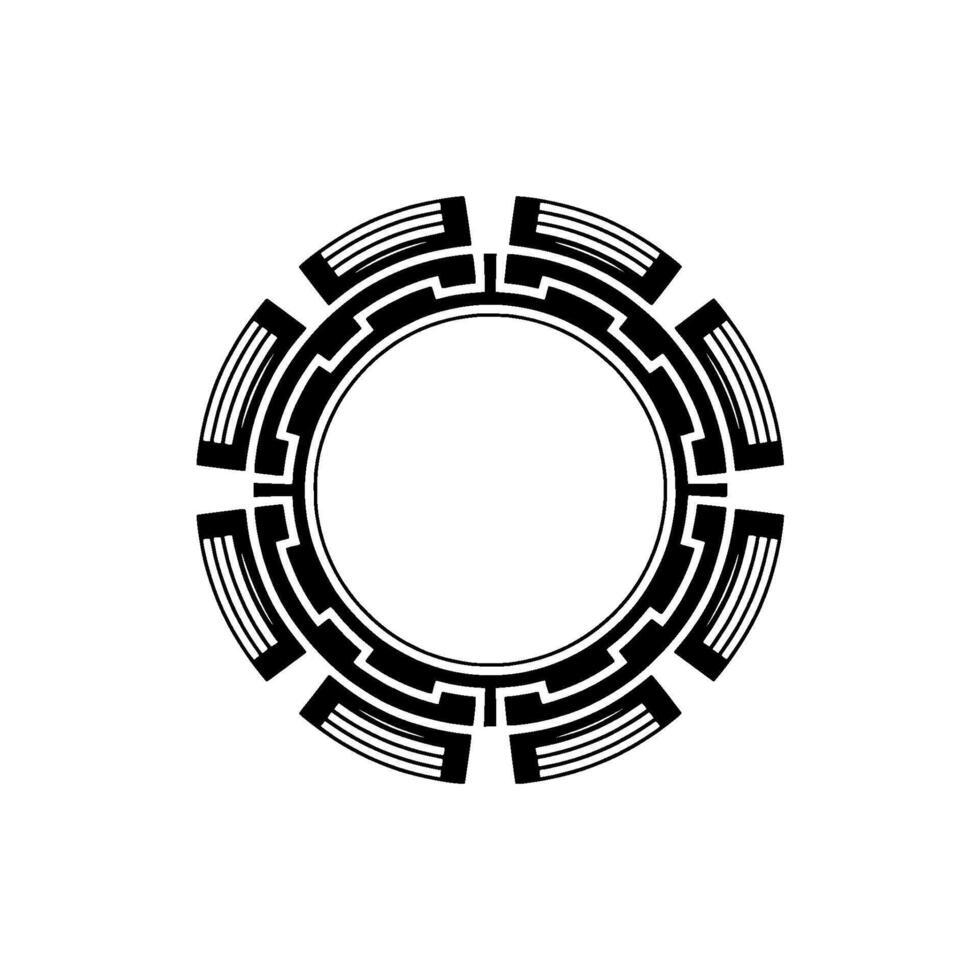Geometric Black And White Circular, Minimalist vector