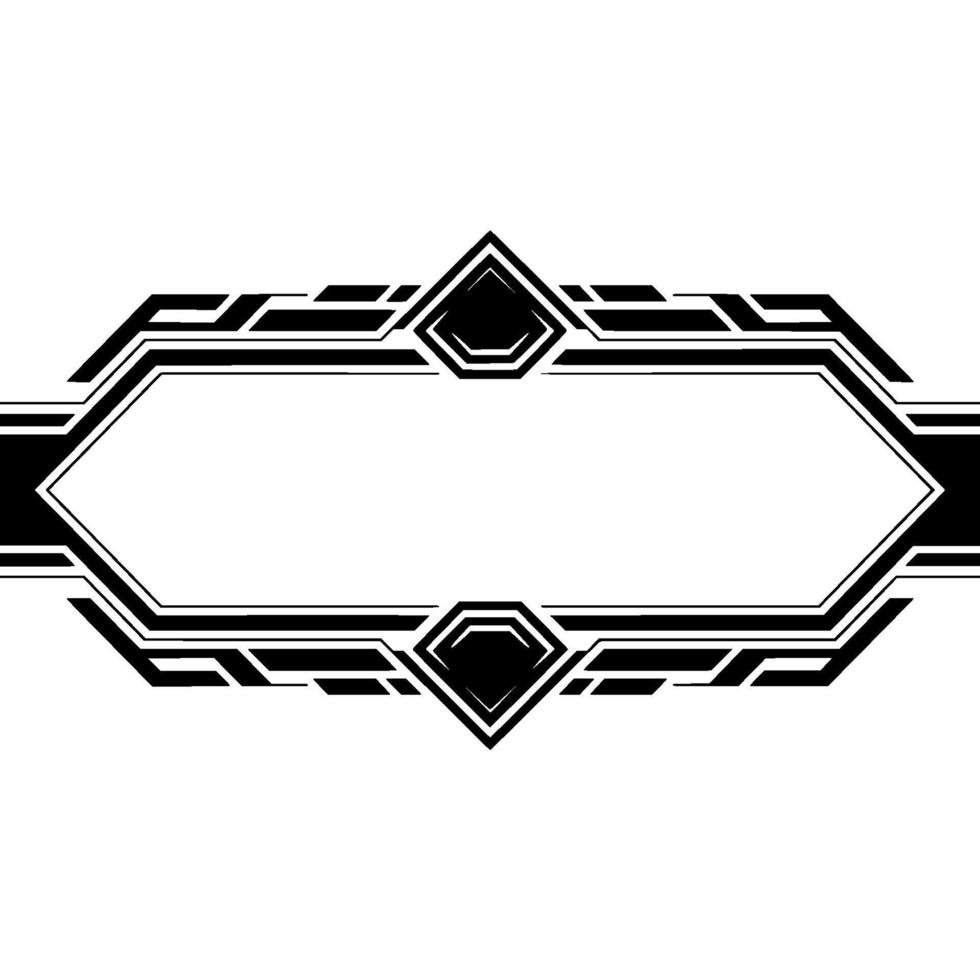 Art Deco Geometric Frame With Diamond Accents, Modern vector