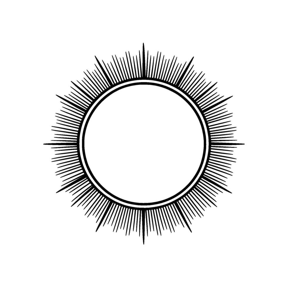 Radiant Circular Emblem, Minimalist vector