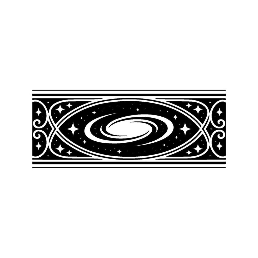 Celestial Spiral Vintage Cosmos vector