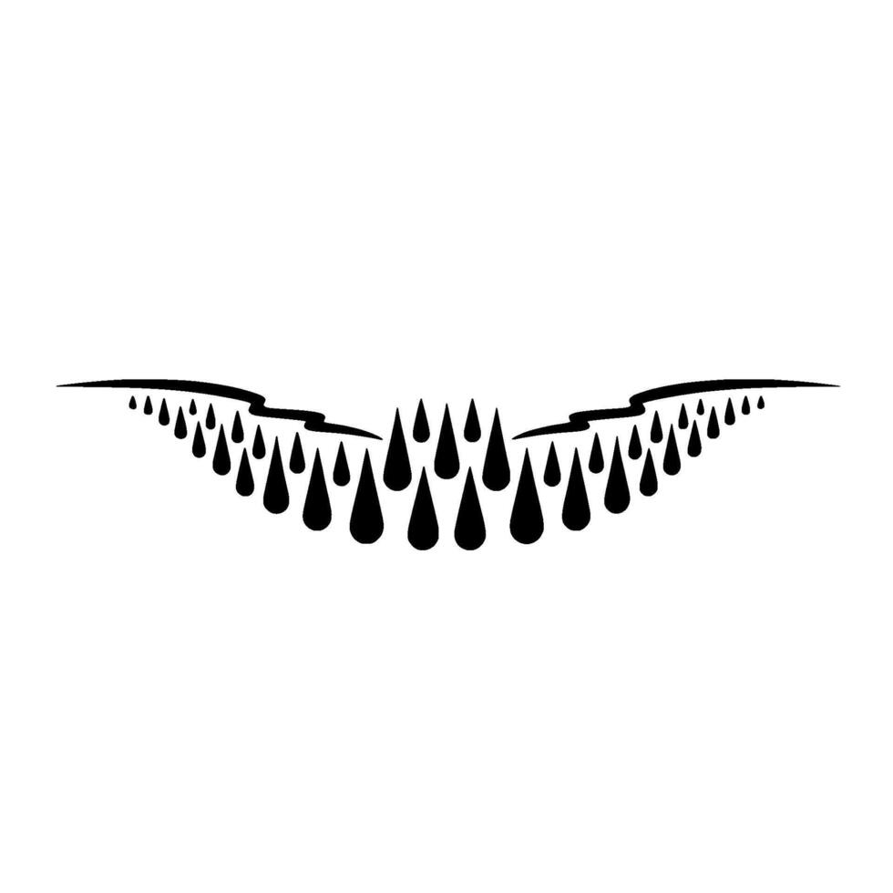 Abstract Rain Wings - Minimalist Water Symbol vector