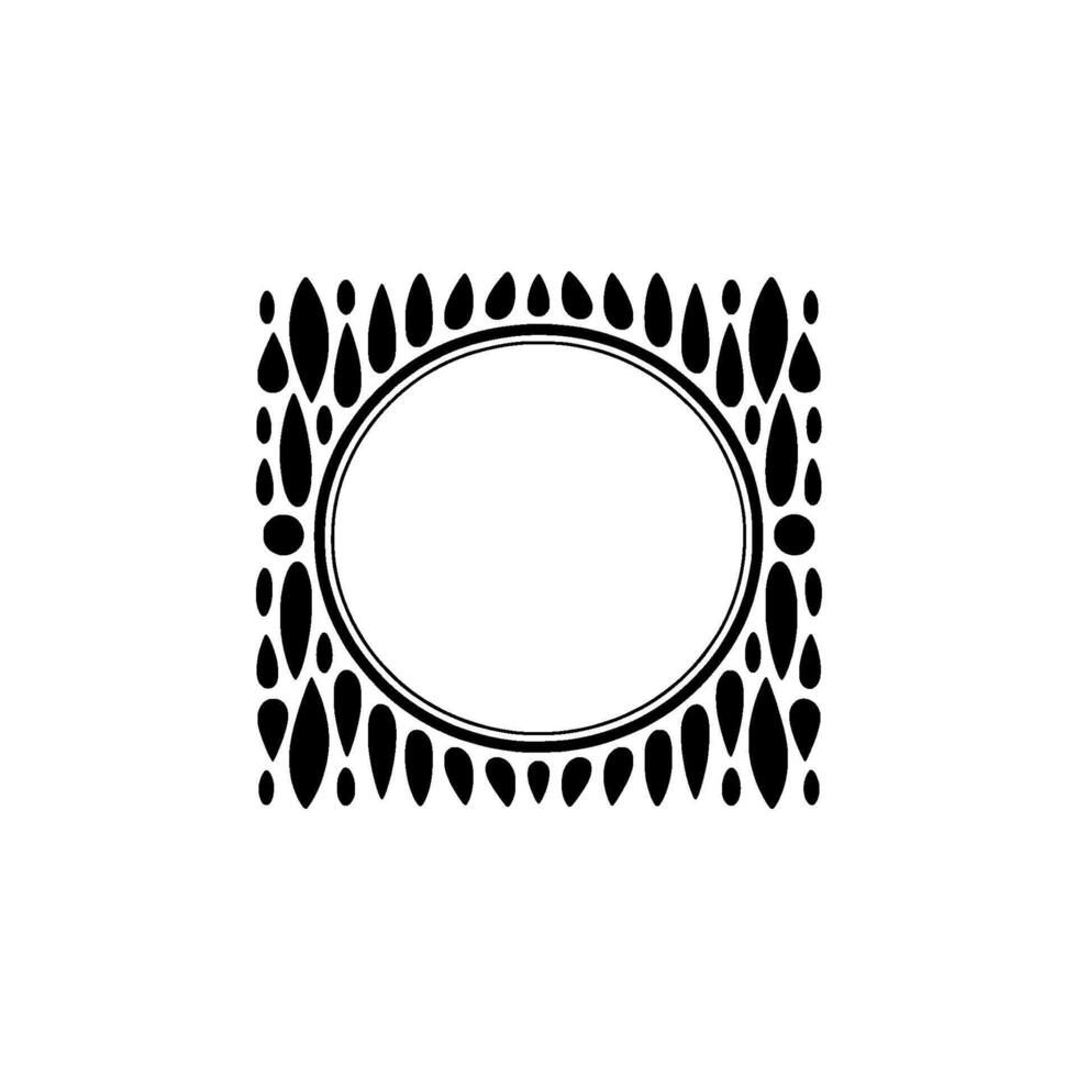Geometric Frame, Minimalist , Circular Focus vector