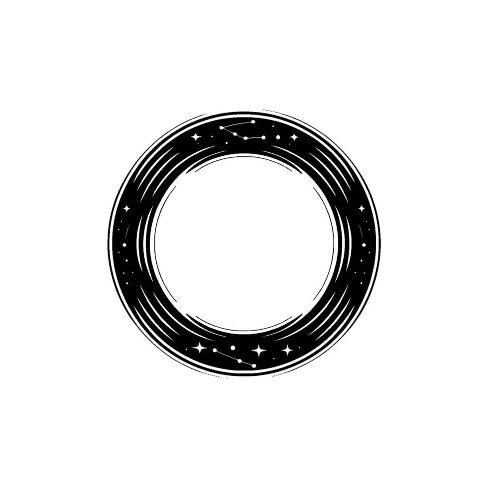Celestial Circle Cosmic Connection Abstract vector